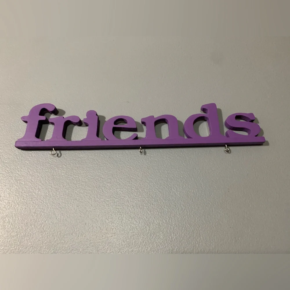 Charming Purple Friends Wall Hook Decor
